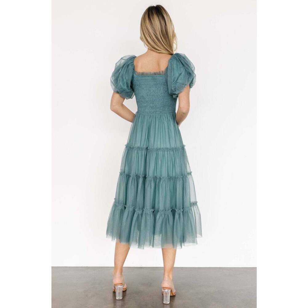 Baltic Born Liv Tulle Midi Dress | Eucalyptus Size L - Picture 5 of 5
